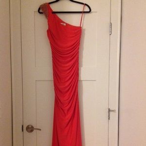 Ruched One Shoulder Dress